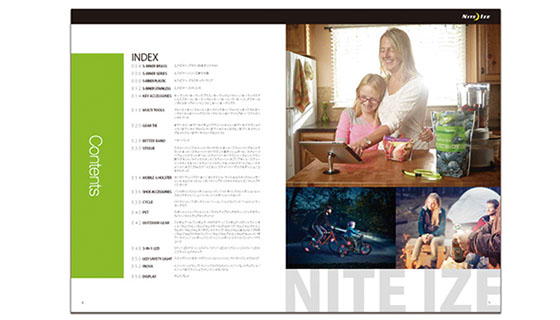 ナイトアイズ総合カタログの目次ページ大