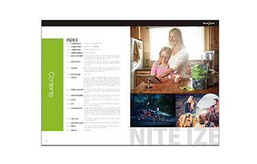 ナイトアイズ総合カタログの目次ページ大